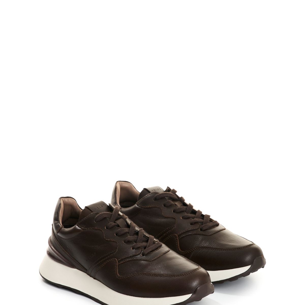 VELEZ - Vélez Zapatilla Tenis Cooper 3 Cuero Hombre Spoiler Contraste Café