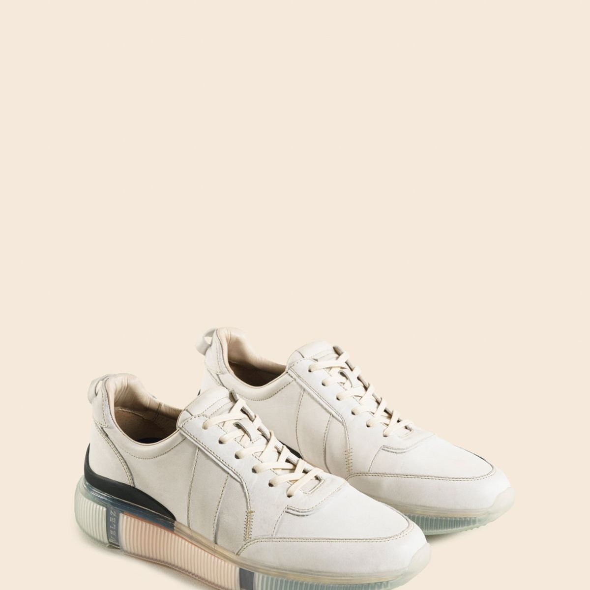 VELEZ - Vélez Zapatilla Tenis Halo Cuero Crosta Hombre Suela Degradé Blanco