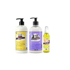 MASCOKITS - Shampoo + Acondicionador De Avena 1 Litro + Colonia Mascotas