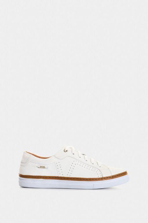 Vélez Zapatillas De Cuero Para Mujer Danan Blanco