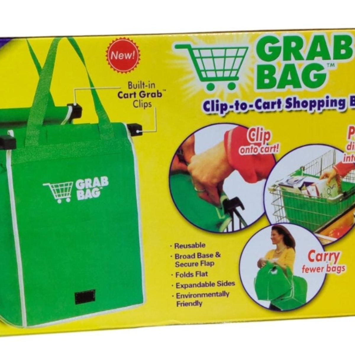 GENERICO - Bolsa de agarre reutilizable Bolsas de compras - Tiene capacidad para 40 lbs - Paquete de 2