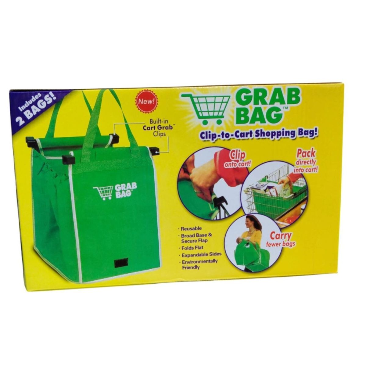 GENERICO - Bolsa de agarre reutilizable Bolsas de compras - Tiene capacidad para 40 lbs - Paquete de 2