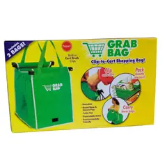 GENERICO - Bolsa de agarre reutilizable Bolsas de compras - Tiene capacidad para 40 lbs - Paquete de 2