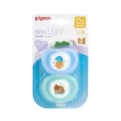 PIGEON - Chupete Odontológico Mini Light Talla S 2 Un (Azul-Verde)
