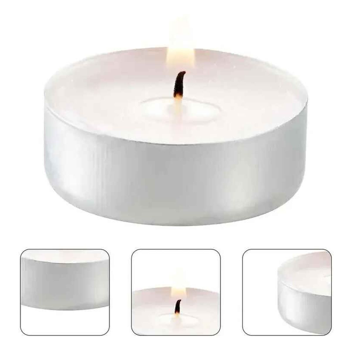 GENERICO - Pack 50 Velas Tealight Blancas Decorativas Hogar Oficina