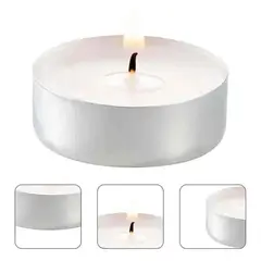 GENERICO - Pack 50 Velas Tealight Blancas Decorativas Hogar Oficina
