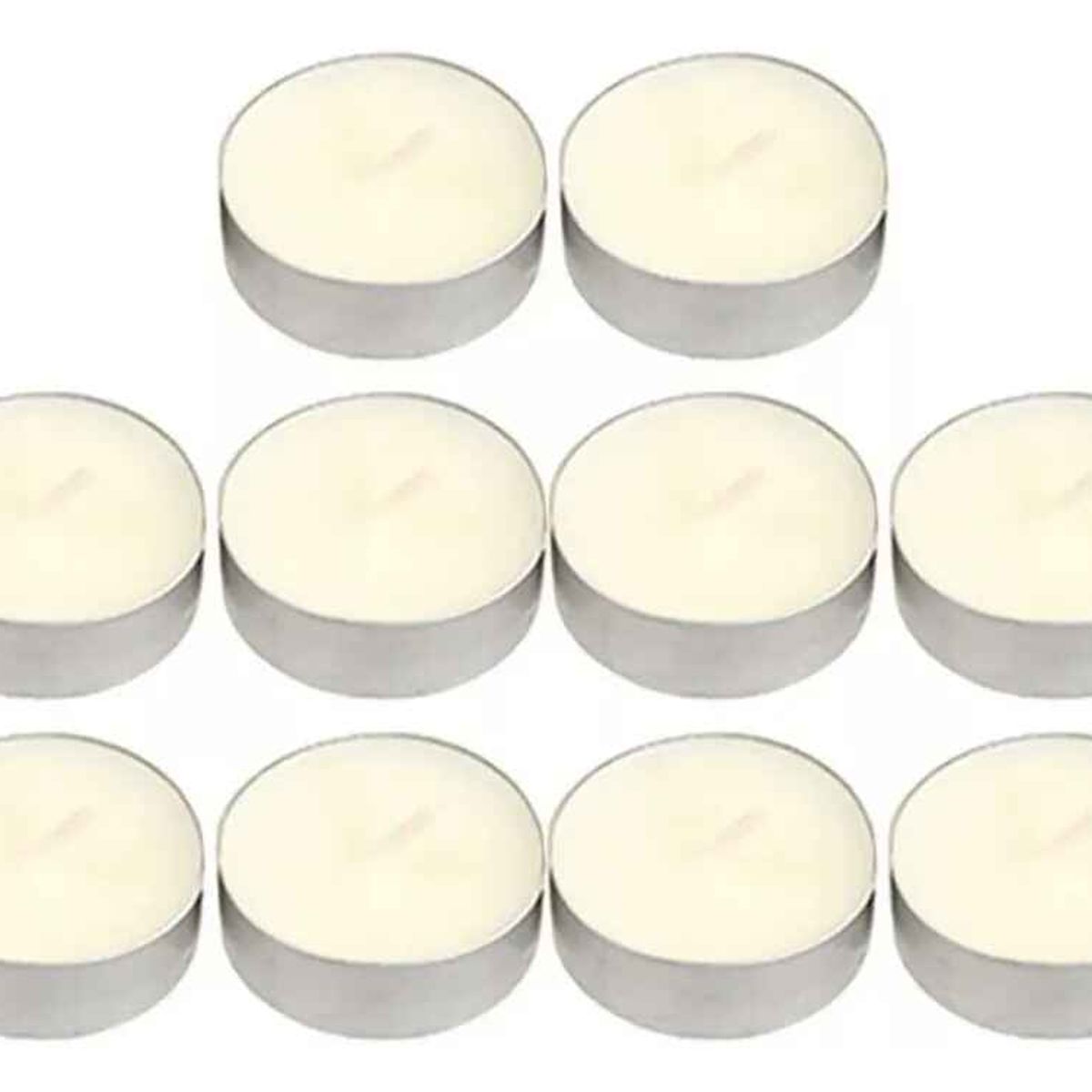 GENERICO - Pack 50 Velas Tealight Blancas Decorativas Hogar Oficina