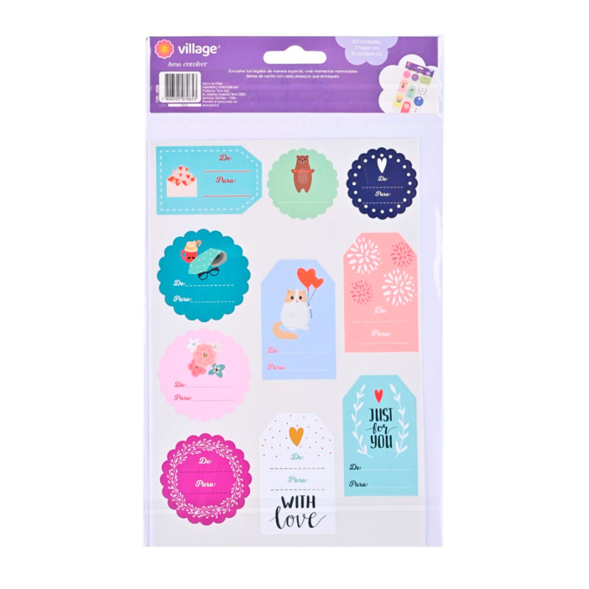 VILLAGE - Sticker DE PARA 20 Unidades T/O VILLAGE