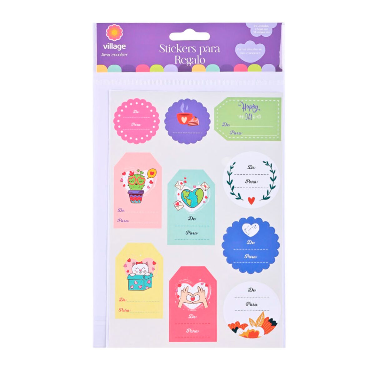 VILLAGE - Sticker DE PARA 20 Unidades T/O VILLAGE