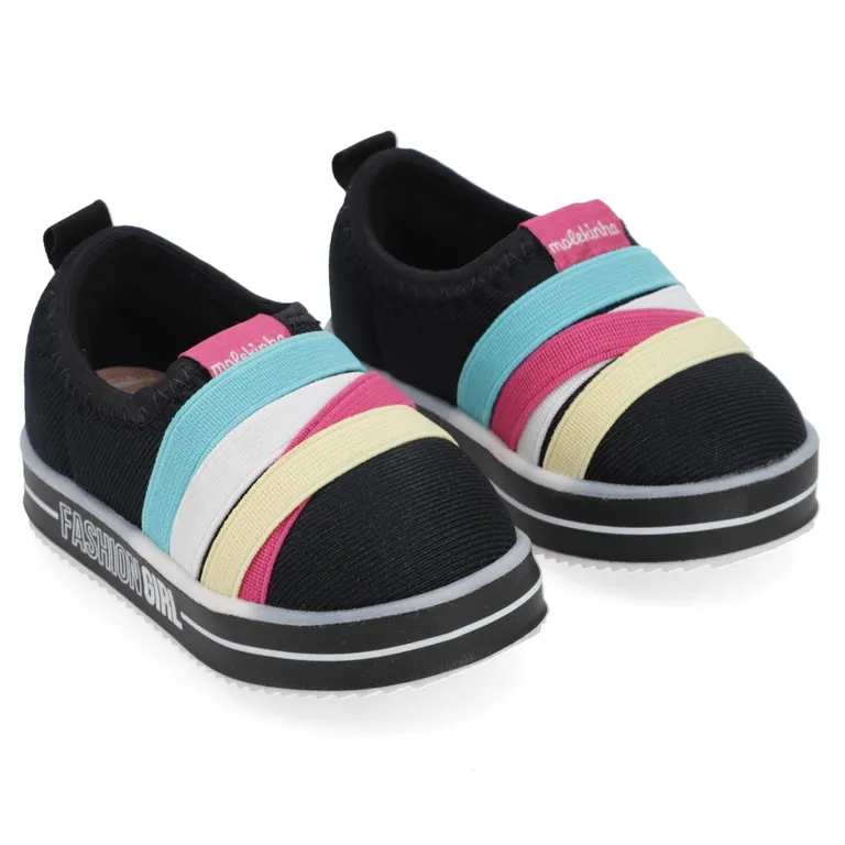 Zapatilla de Niña Negro