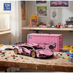 BLUE MOUNTAIN - Juguete Auto Deportivo Bloque De Construccion Rosa Sakura