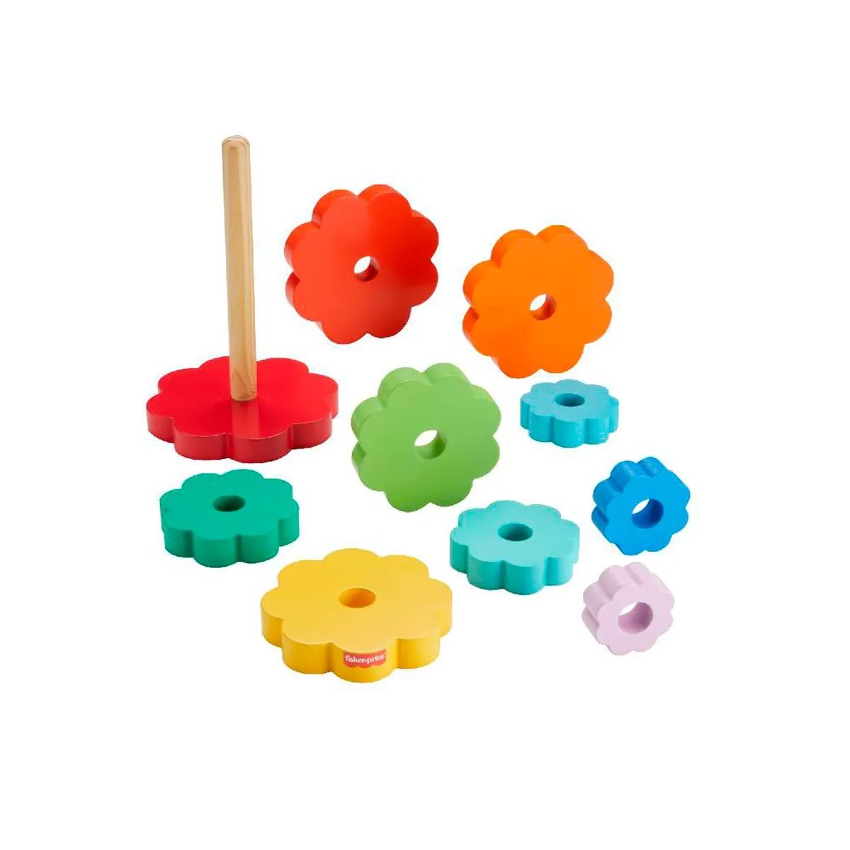 FISHER PRICE - Juguete didáctico Fisher Price anillos apilables de madera