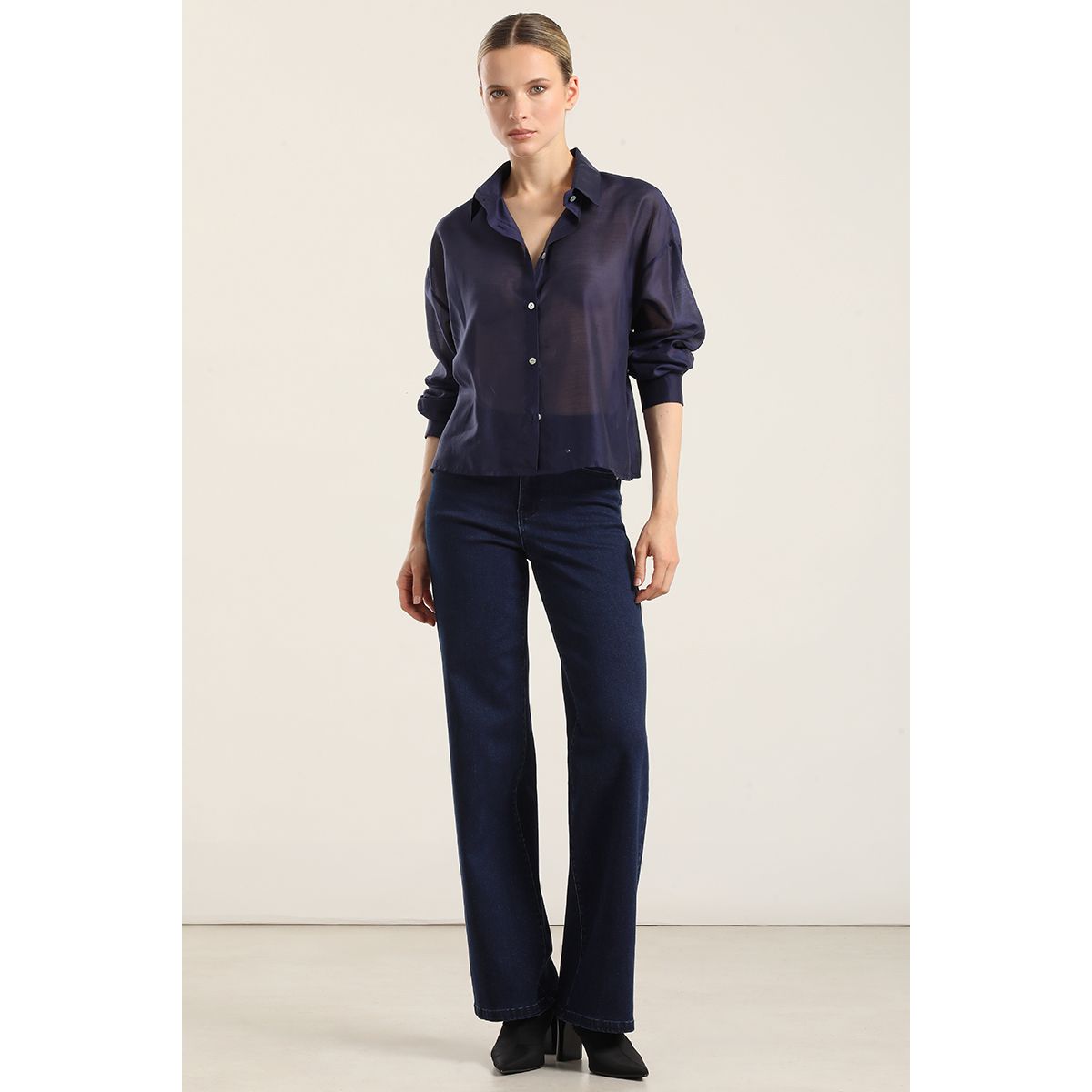 LIOLA - Jeans straight, aplicacion lentejuelas, indigo Liola