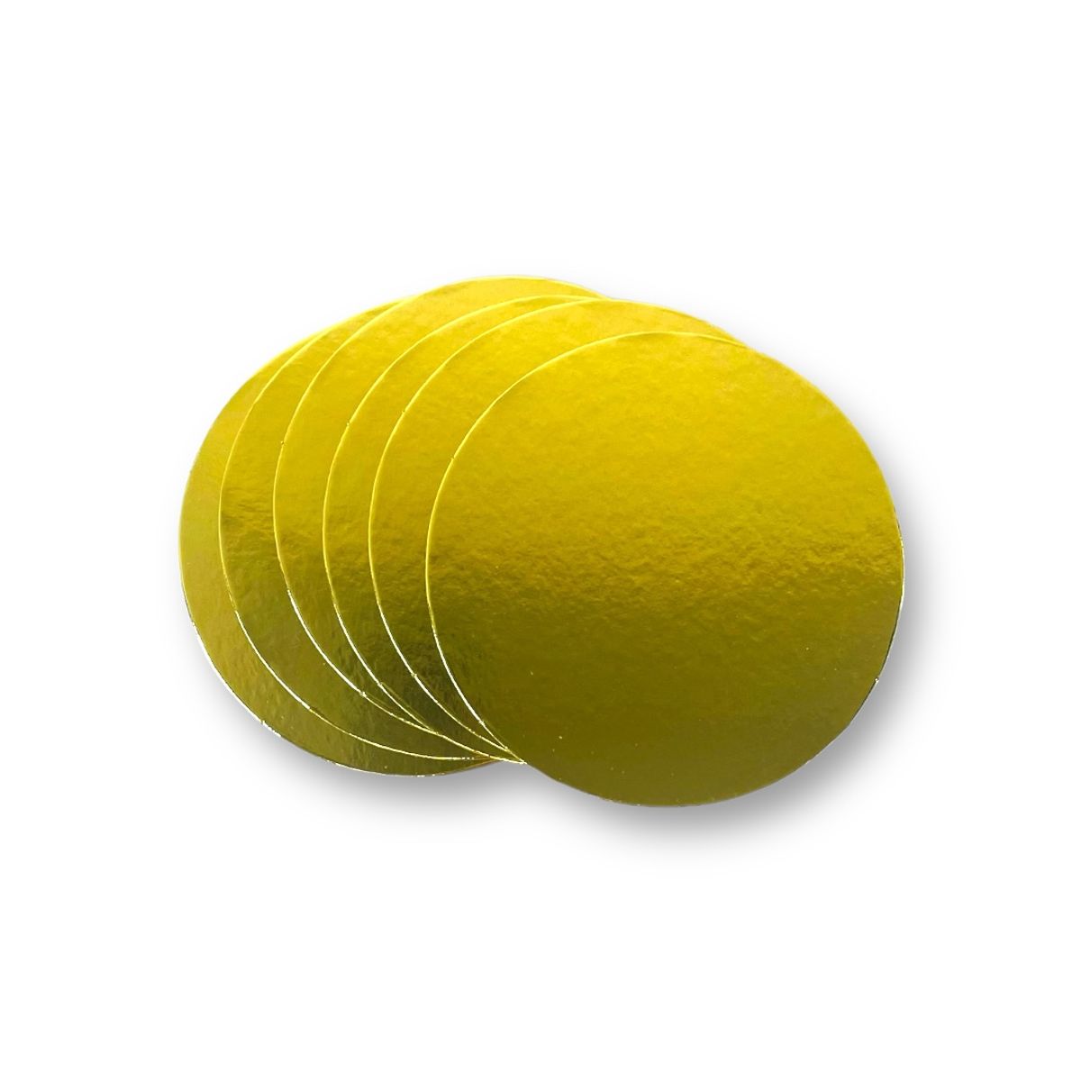 GENERICO - Pack 12 Bandejas Base Dorada Redonda Para Tortas De 35cm