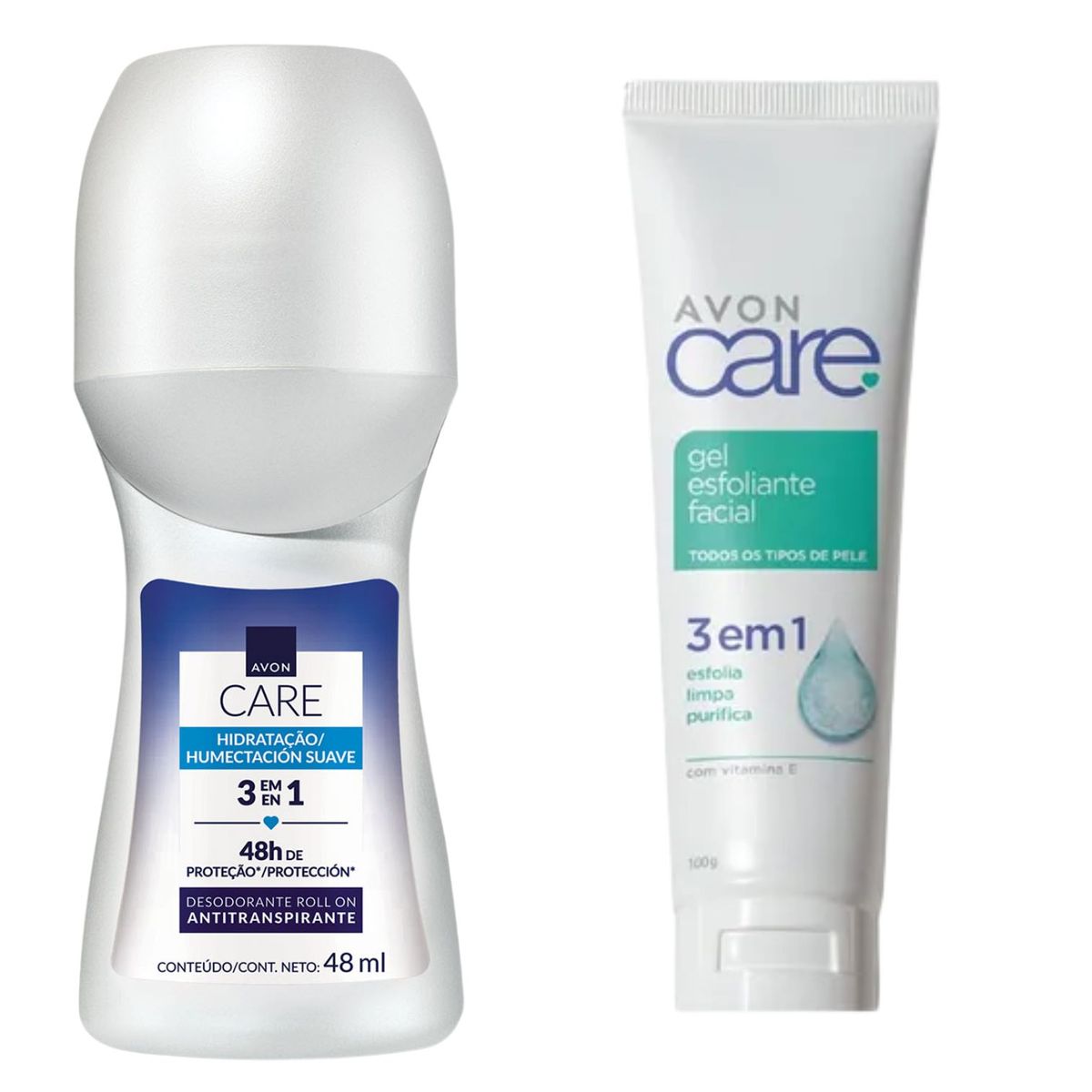 NATURA - Set gel facial exfoliante y desodorante roll-on 48hrs