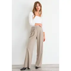 IO - Pantalon Liso Mujer Avellana