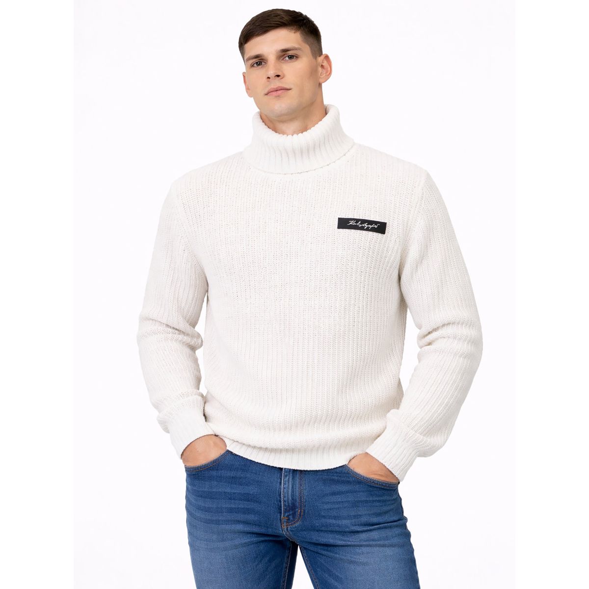 KARL LAGERFELD - Sweater de cuello alto texturizado
