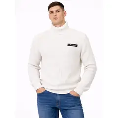 KARL LAGERFELD - Sweater de cuello alto texturizado