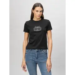 KARL LAGERFELD - Polera con gráfico texturizado de Choupette