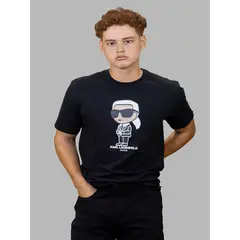 KARL LAGERFELD - Polera con estampado de Karl bordado completo