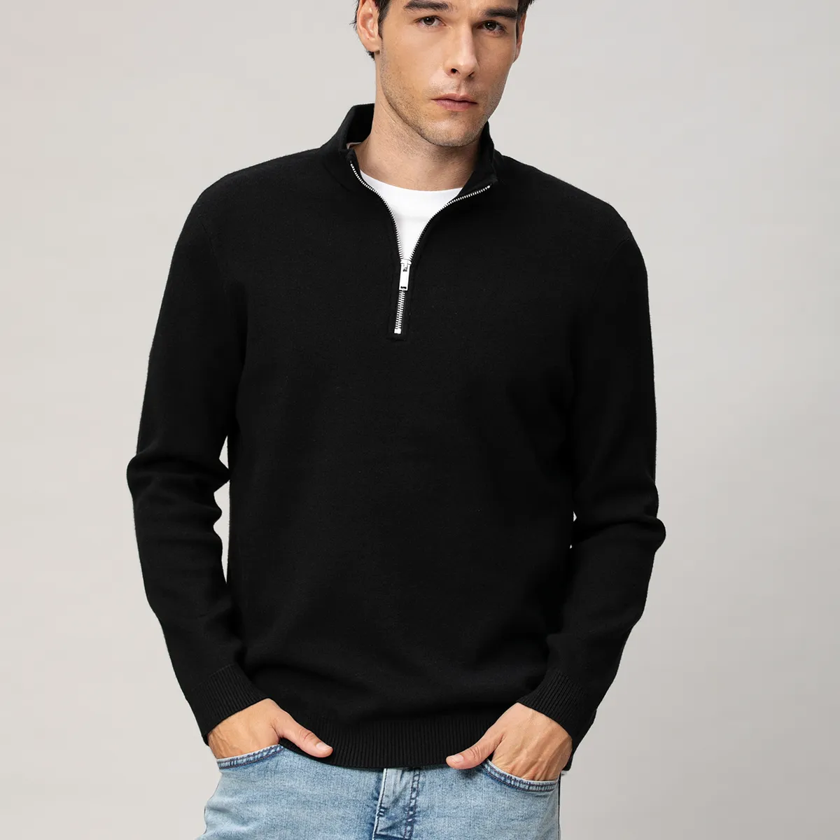 KARL LAGERFELD - Sweater con cierre de un cuarto