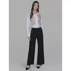 KARL LAGERFELD - Pantalón Sailor de punto ponte sedoso Negro
