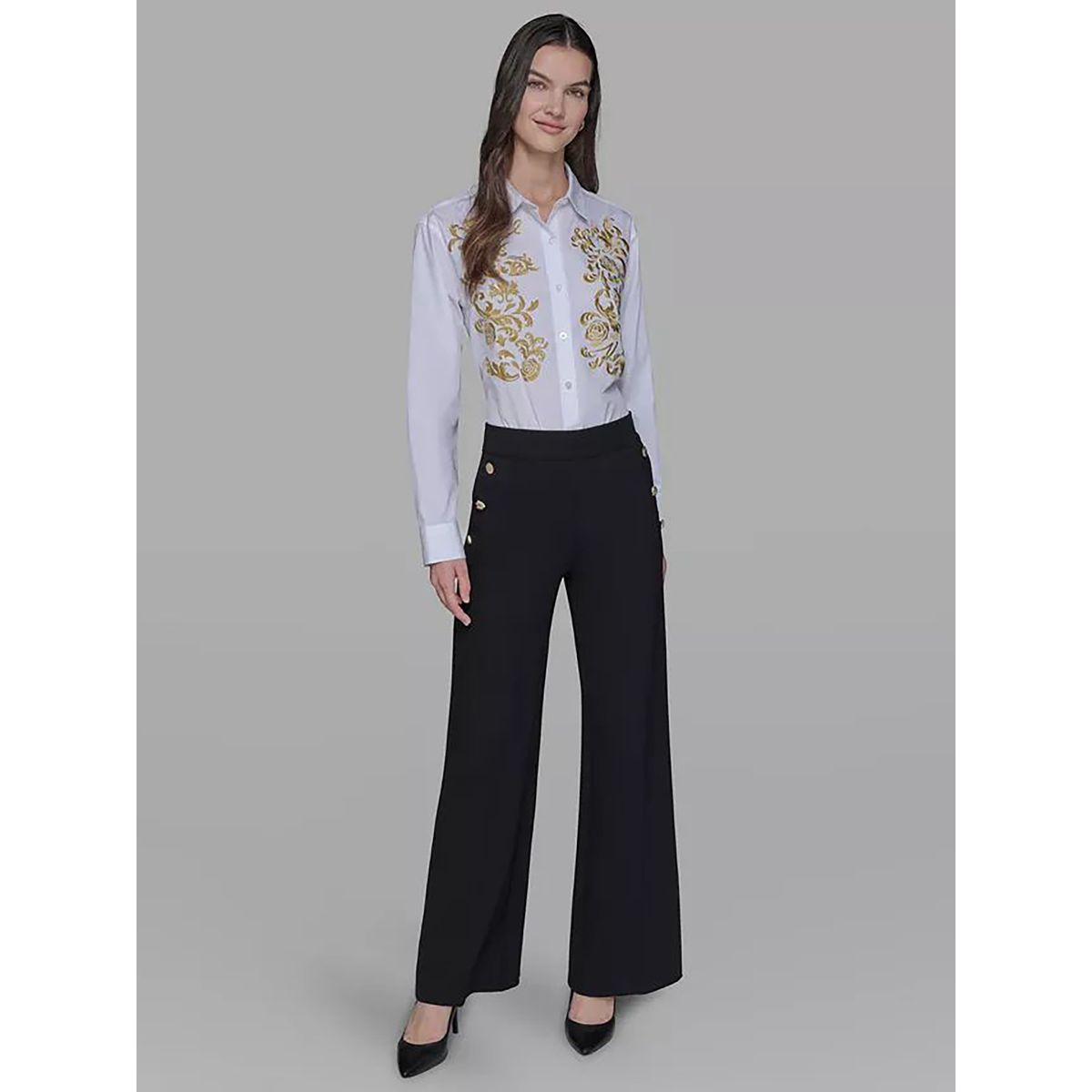KARL LAGERFELD - Pantalón Sailor de punto ponte sedoso
