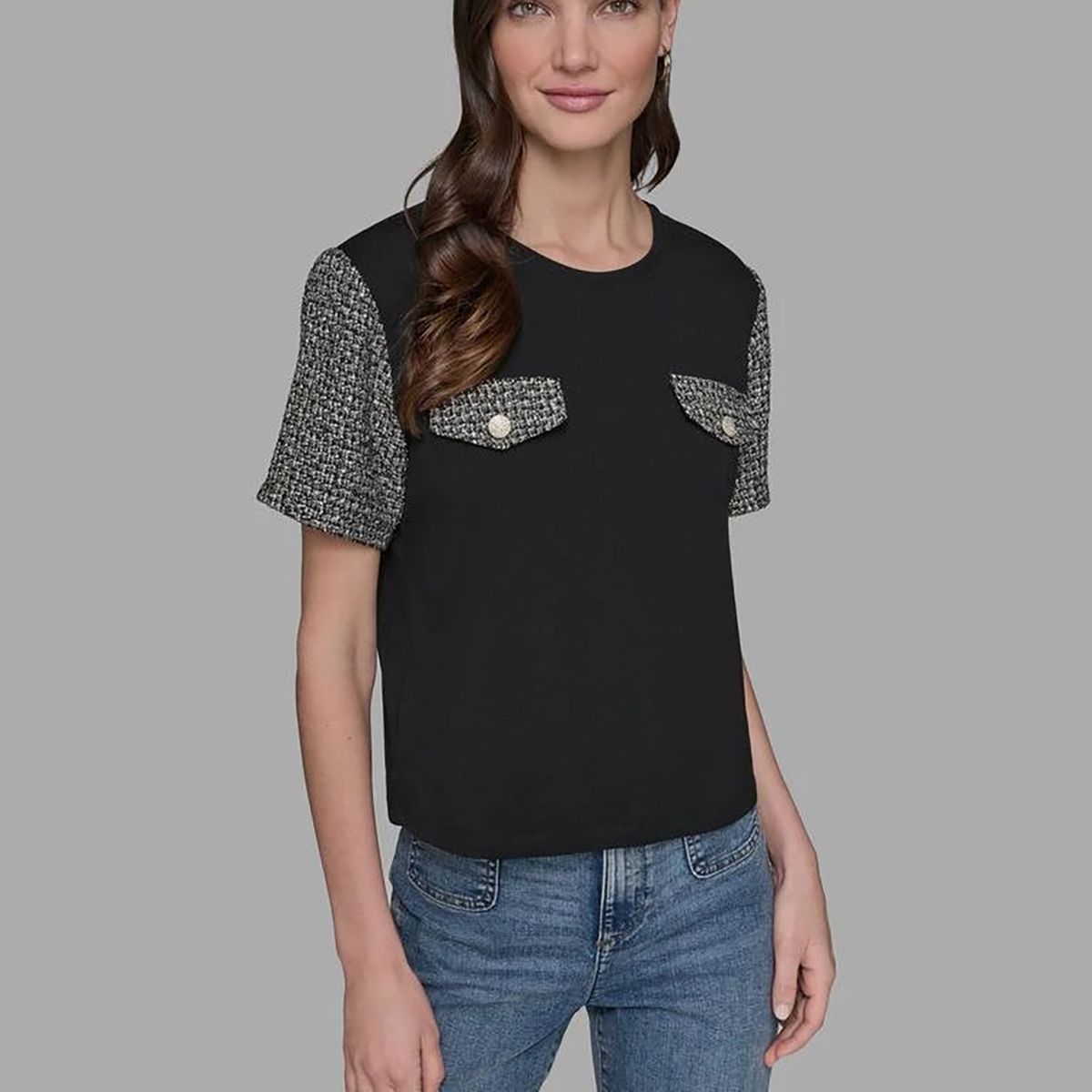 KARL LAGERFELD - Top de punto con detalle de bolsillos