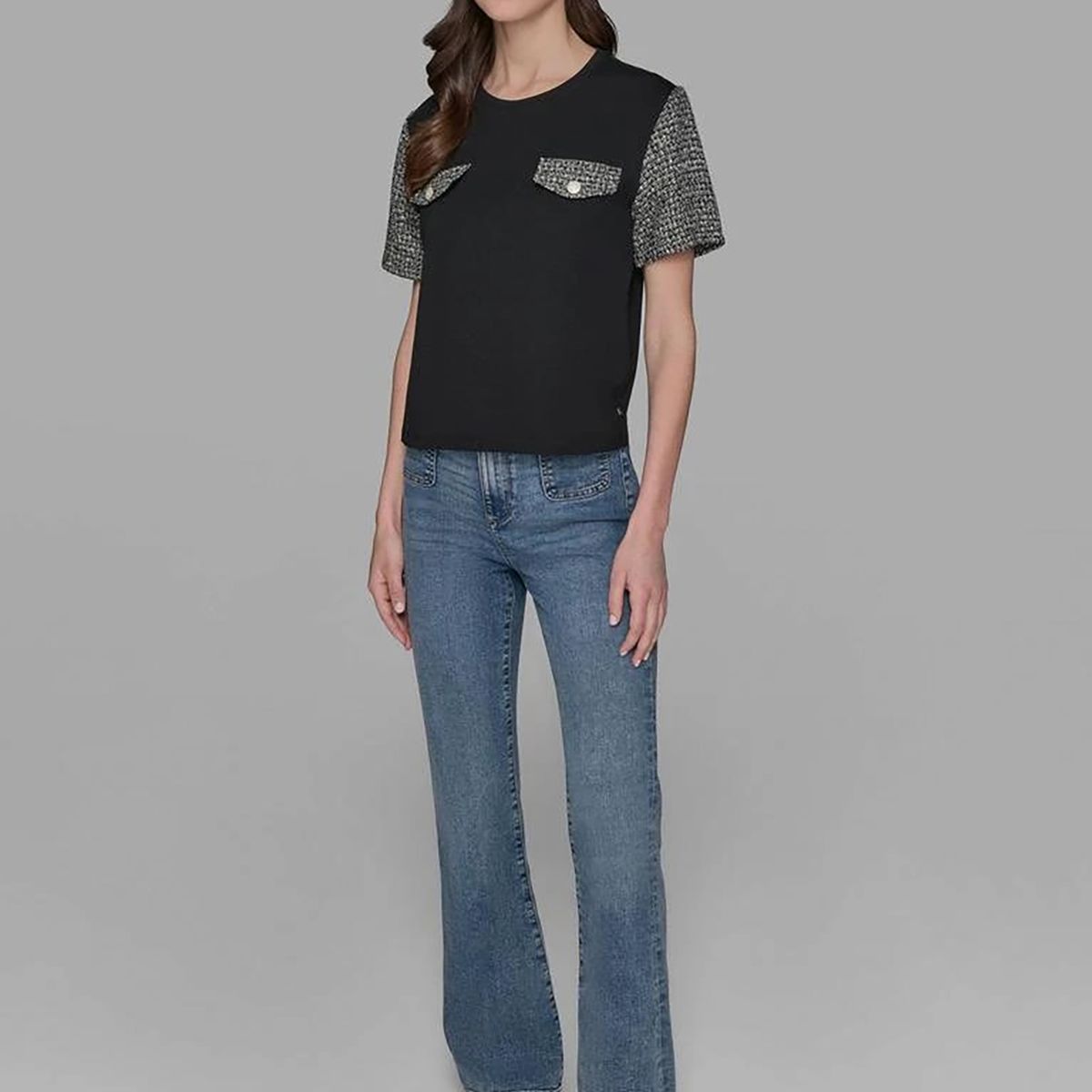 KARL LAGERFELD - Top de punto con detalle de bolsillos