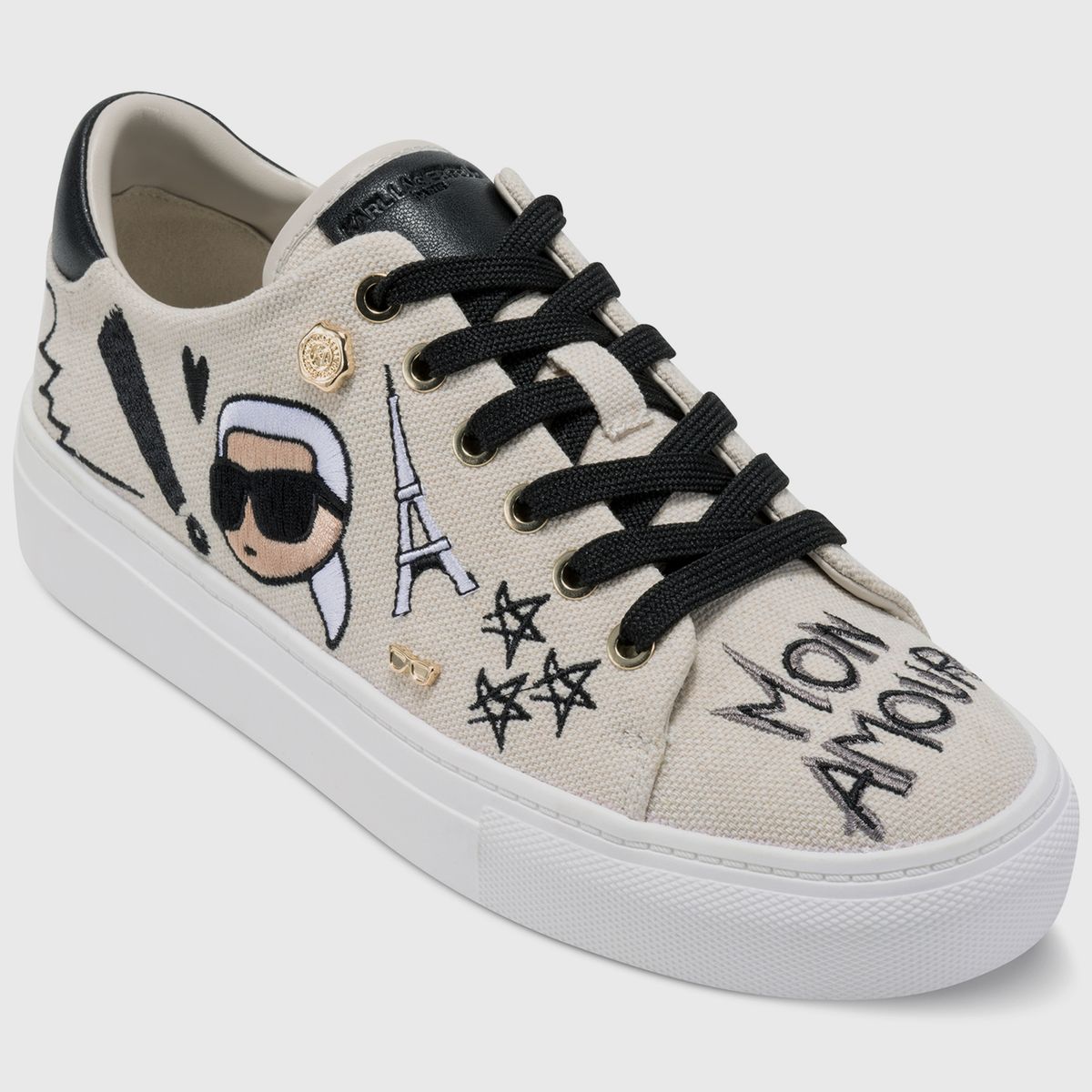 KARL LAGERFELD - Zapatillas de plataforma con detalles de Karl y París