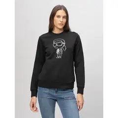 KARL LAGERFELD - Polerón con estampado Ikon Negro