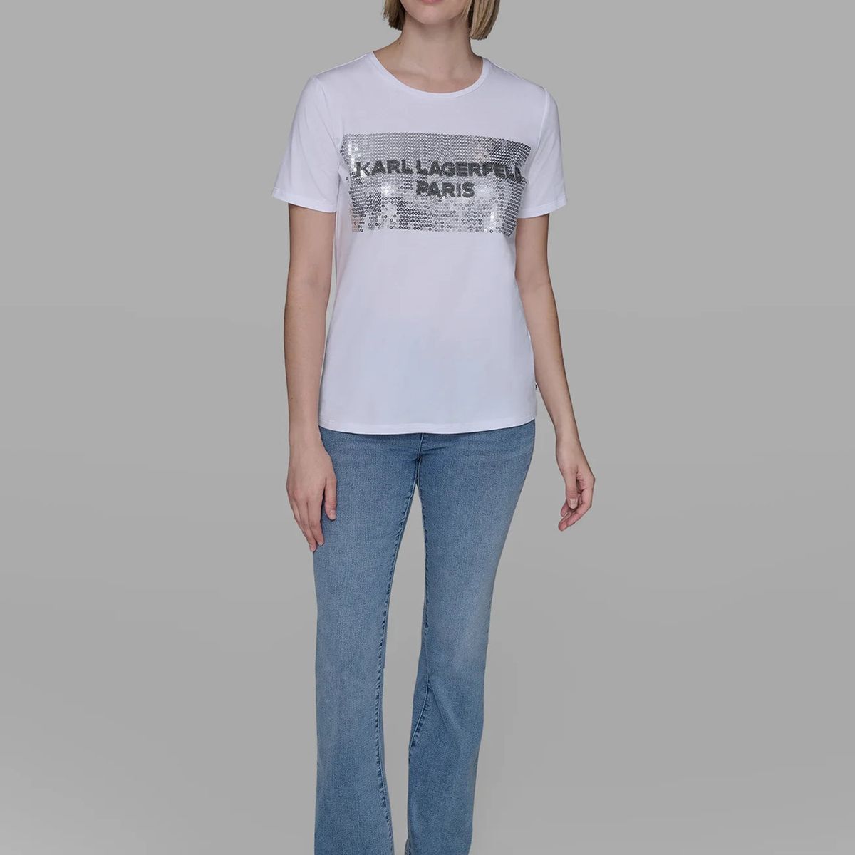 KARL LAGERFELD - Polera con detalle de lentejuelas