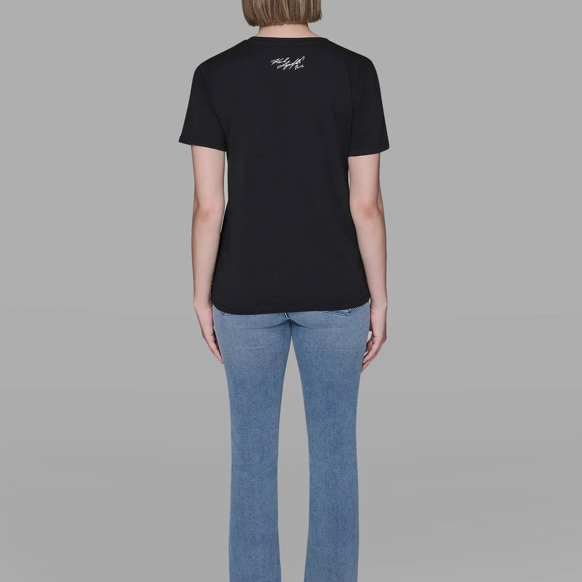 KARL LAGERFELD - Polera con gráfico de firma de Karl