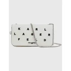 KARL LAGERFELD - Cartera Kosette de hombro en cuero y asa de cadena