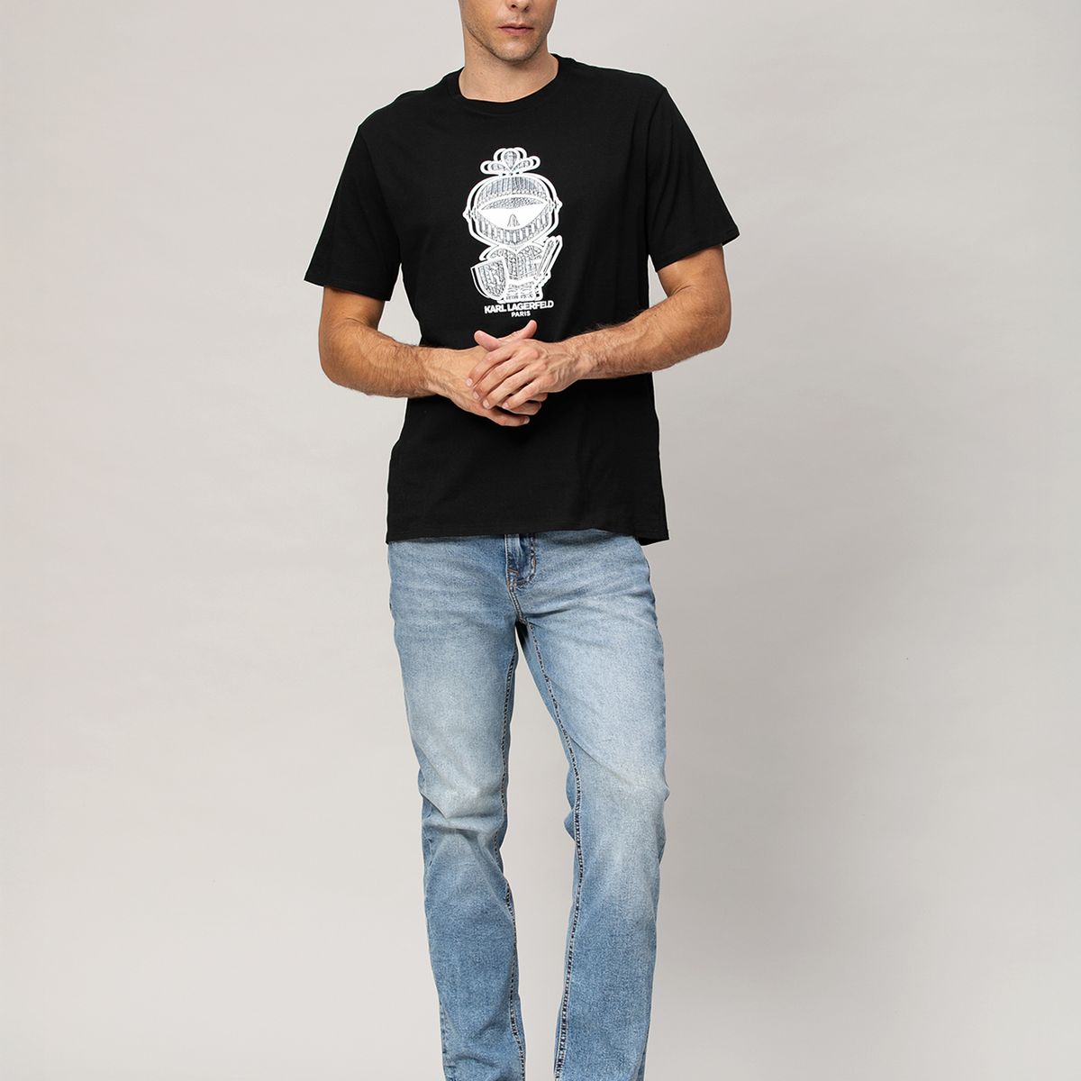 KARL LAGERFELD - Polera con estampado armor dragon skin Karl