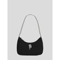 KARL LAGERFELD - Cartera de hombro de nailon con aplique Ikon