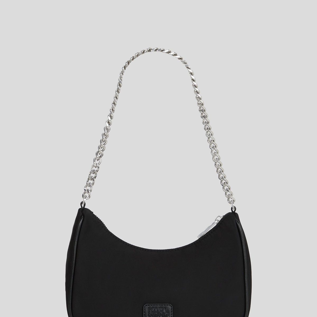 KARL LAGERFELD - Cartera de hombro de nailon con aplique Ikon