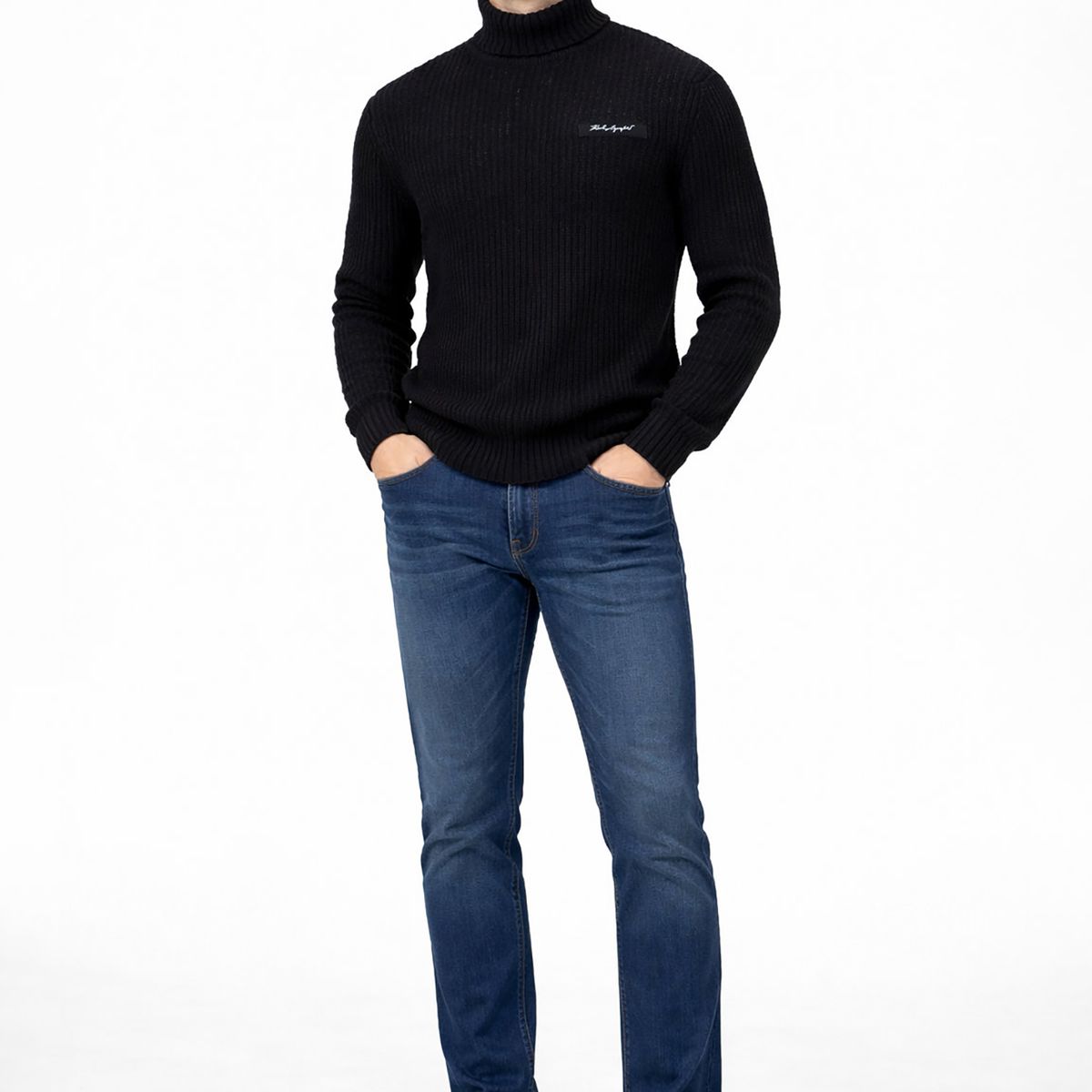 KARL LAGERFELD - Sweater de cuello alto texturizado