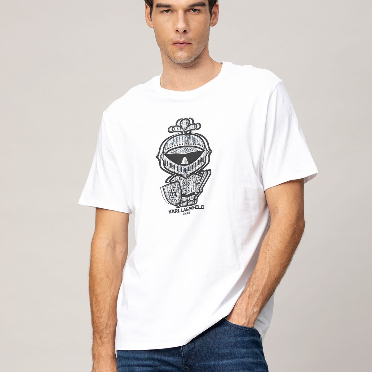 KARL LAGERFELD - Polera con estampado armor dragon skin Karl