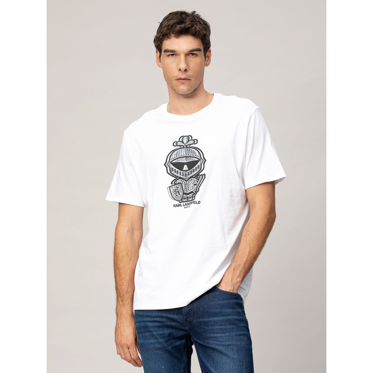 KARL LAGERFELD - Polera con estampado armor dragon skin Karl