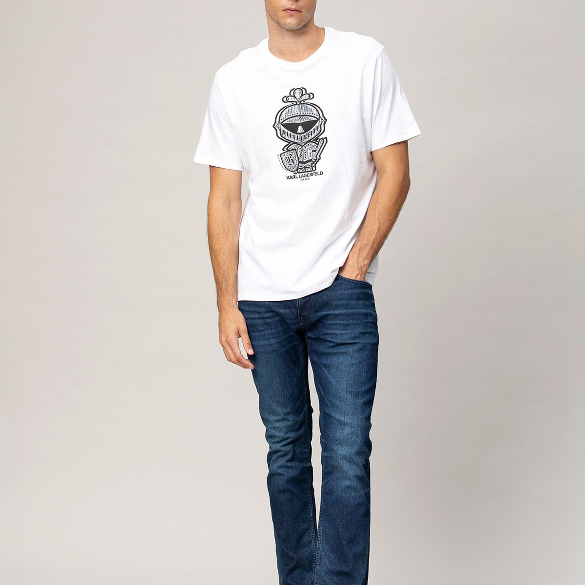 KARL LAGERFELD - Polera con estampado armor dragon skin Karl