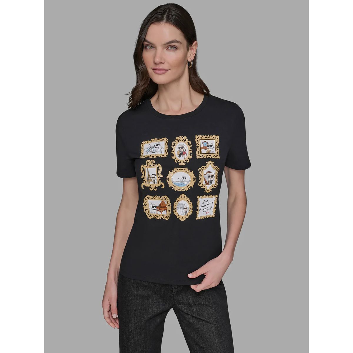 KARL LAGERFELD - Polera con estampado gráfico de frames de Karl