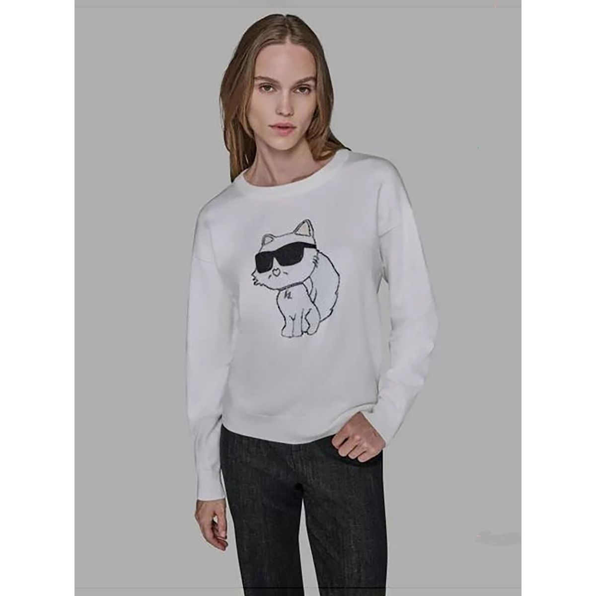 KARL LAGERFELD - Sweater con motivo de Choupette con gafas