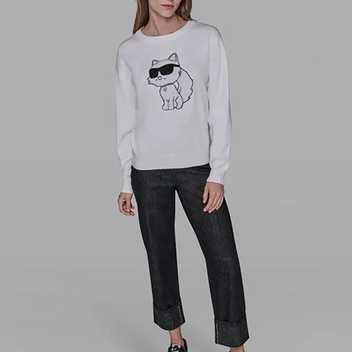 KARL LAGERFELD - Sweater con motivo de Choupette con gafas