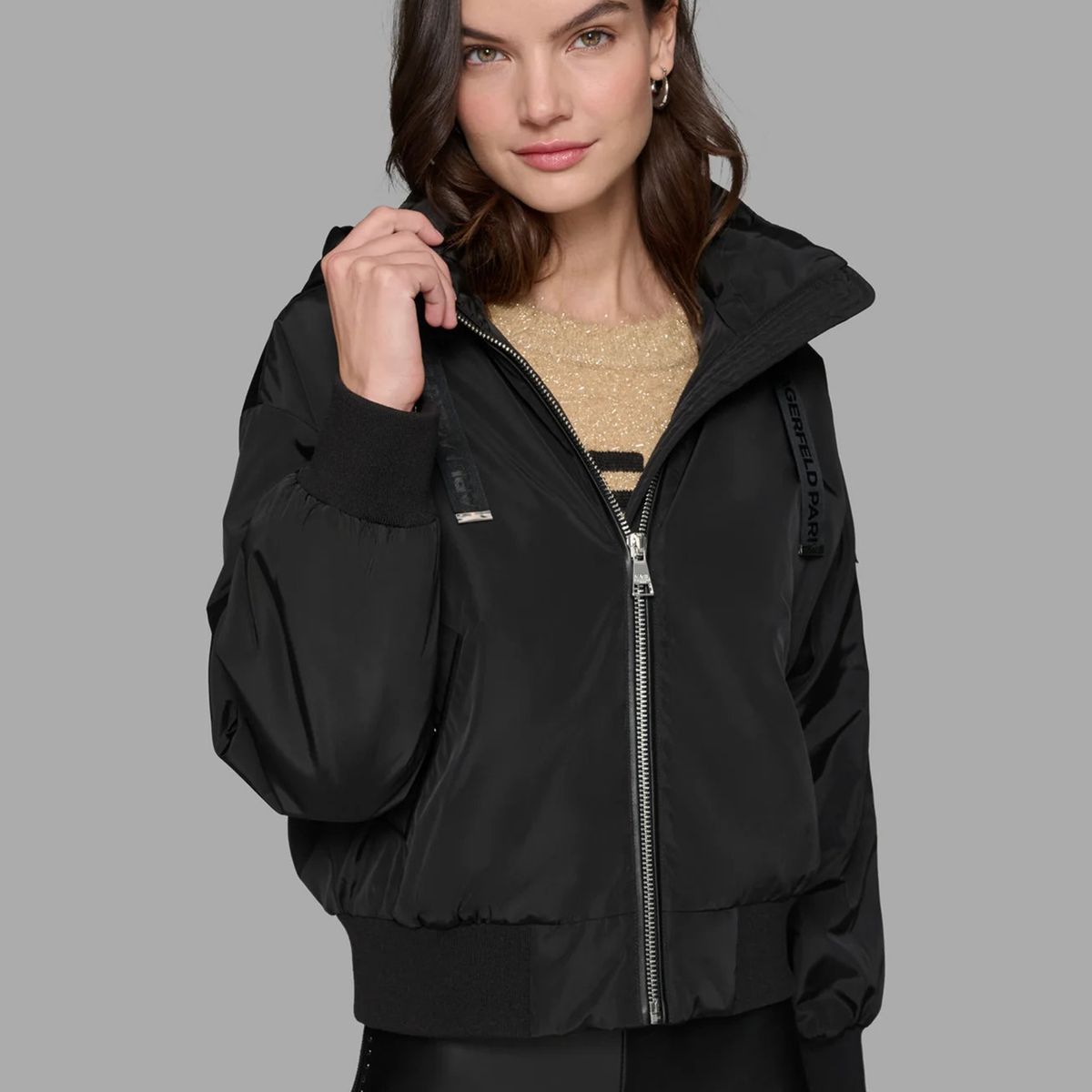 KARL LAGERFELD - Chaqueta tipo bomber con cierre de cremallera
