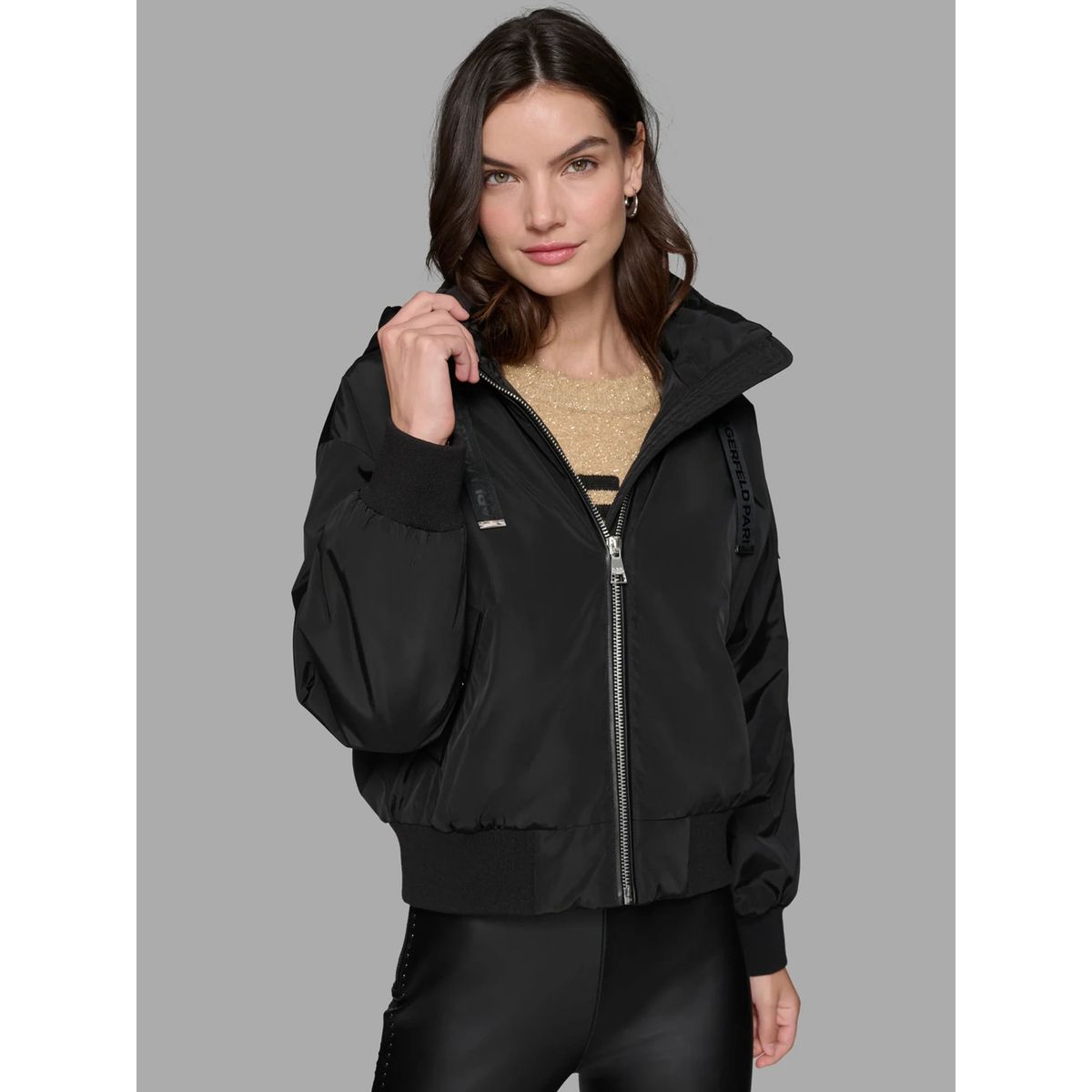 KARL LAGERFELD - Chaqueta tipo bomber con cierre de cremallera