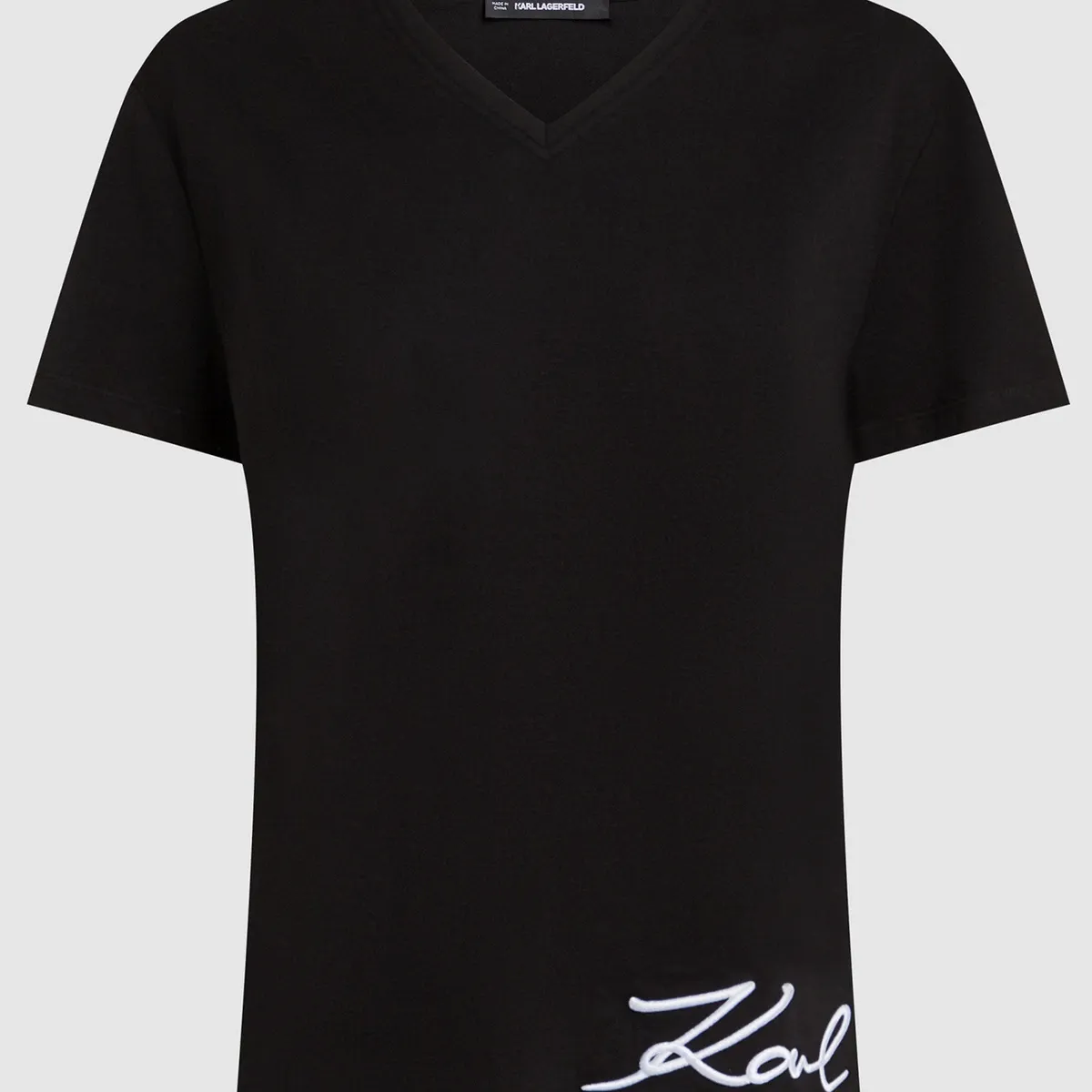 KARL LAGERFELD - Polera con firma de Karl bordada