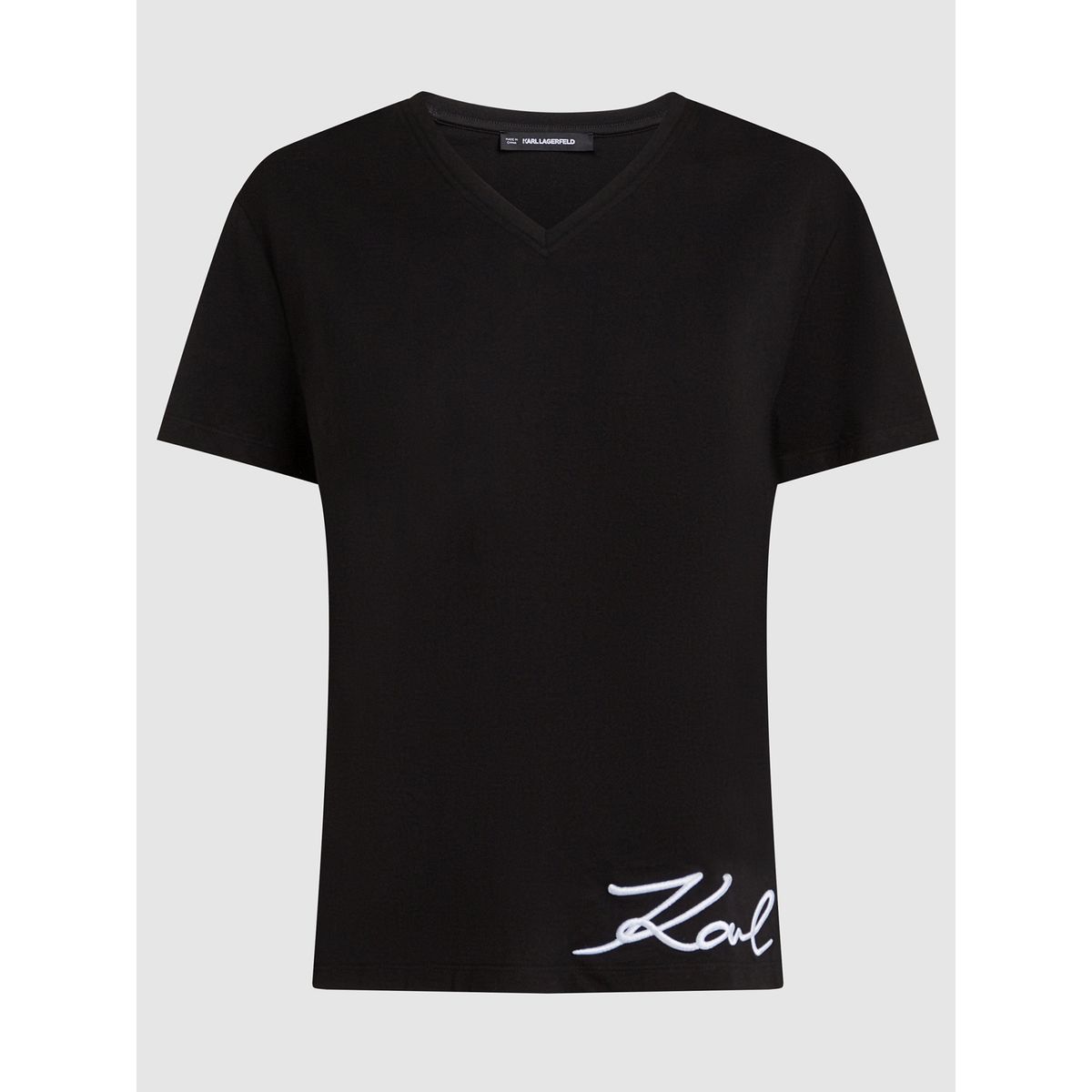 KARL LAGERFELD - Polera con firma de Karl bordada