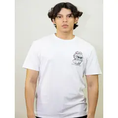 KARL LAGERFELD - Polera con estampado pequeño de en estilo armadura