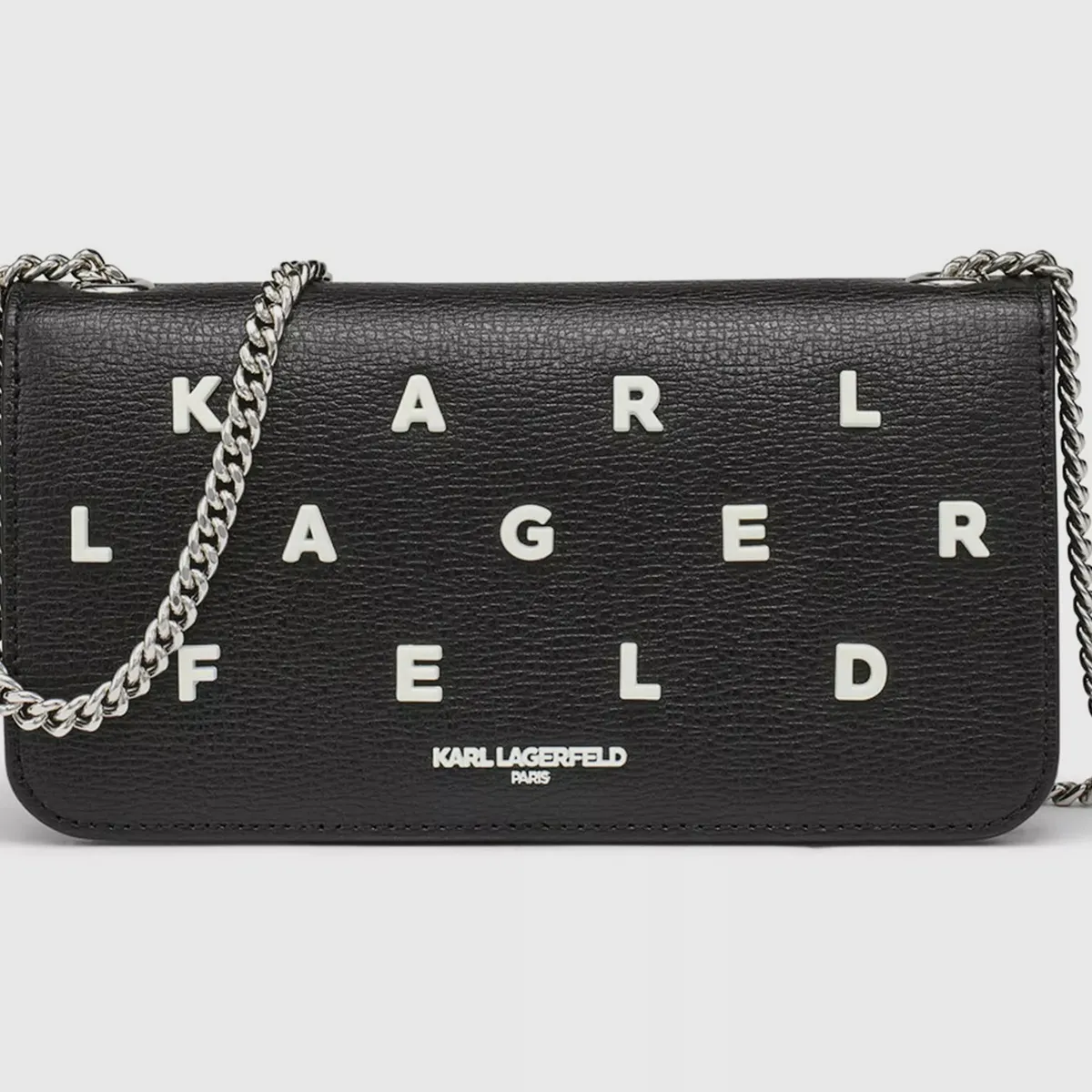 KARL LAGERFELD - Cartera Kosette de hombro en cuero y asa de cadena